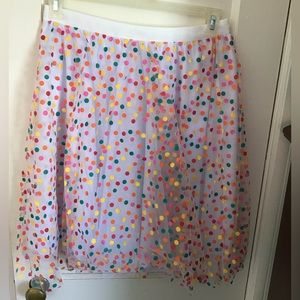 New, never worn SHEIN polka dot mesh overlay skirt, size large